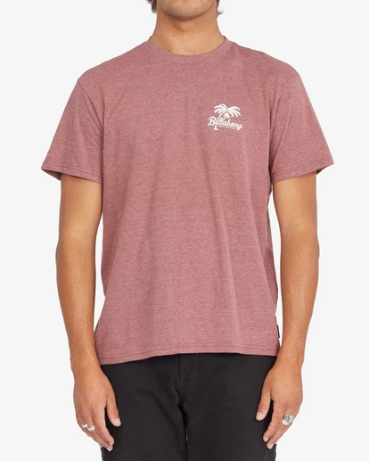BILLABONG Palm Goods Short Sleeve T-Shirt PORT HEATHER 1 BILLABONG Palm Goods Short Sleeve T-Shirt PORT HEATHER