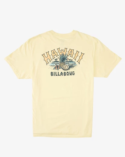 BILLABONG Arch Hawaii Short Sleeve T-Shirt MELLOW YELLOW 6 BILLABONG Arch Hawaii Short Sleeve T-Shirt MELLOW YELLOW - Image 6