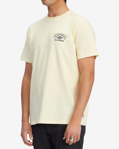 BILLABONG Arch Hawaii Short Sleeve T-Shirt MELLOW YELLOW 2 BILLABONG Arch Hawaii Short Sleeve T-Shirt MELLOW YELLOW - Image 2