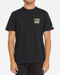 BILLABONG Pipeline Poster Short Sleeve T-Shirt COASTAL BLUE -Mens Accessories Sales 2022 abyzt01202 billabongw blk bck1 1