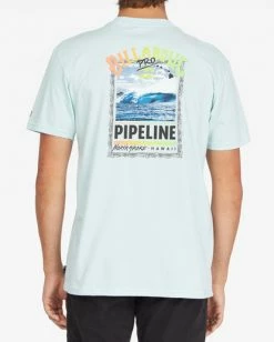BILLABONG Pipeline Poster Short Sleeve T-Shirt COASTAL BLUE