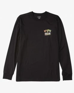 BILLABONG Pipeline Poster Long Sleeve T-Shirt WHITE -Mens Accessories Sales 2022 abyzt01204 billabongf blk frt1 2