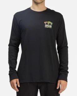BILLABONG Pipeline Poster Long Sleeve T-Shirt WHITE -Mens Accessories Sales 2022 abyzt01204 billabongw blk bck1 2