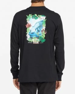 BILLABONG Pipeline Tube Long Sleeve T-Shirt NAVY -Mens Accessories Sales 2022 abyzt01205 billabongw blk frt1 4