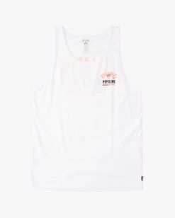 BILLABONG Pipeline Tank Top WHITE -Mens Accessories Sales 2022 abyzt01206 billabongf wht frt1 2