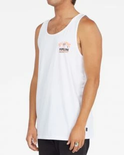 BILLABONG Pipeline Tank Top WHITE -Mens Accessories Sales 2022 abyzt01206 billabongw wht sd1 2