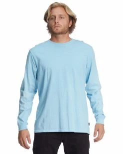 BILLABONG Essential Wave Washed Long Sleeve T-Shirt COASTAL BLUE -Mens Accessories Sales 2022 abyzt01222 billabongw cbu frt1 4