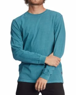 BILLABONG Essential Wave Washed Long Sleeve T-Shirt COASTAL BLUE