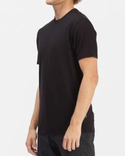 BILLABONG Essential Short Sleeve T-Shirt BLACK -Mens Accessories Sales 2022 abyzt01223 billabongw blk sd1 2