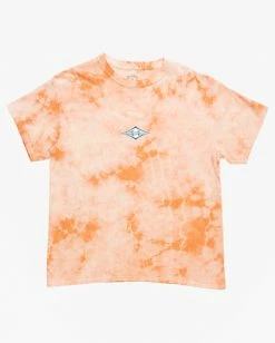 BILLABONG Diamond Wave Tie-Dye Short Sleeve T-Shirt MELON -Mens Accessories Sales 2022 abyzt01240 billabongf mel frt1 2