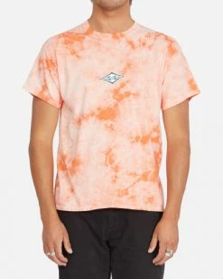 BILLABONG Diamond Wave Tie-Dye Short Sleeve T-Shirt MELON