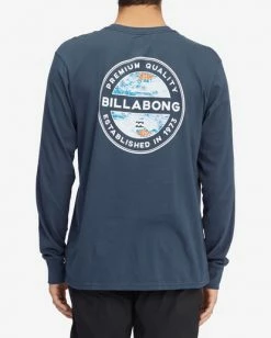 BILLABONG Rotor Long Sleeve T-Shirt NAVY -Mens Accessories Sales 2022 abyzt01334 billabongw nvy bck1 2