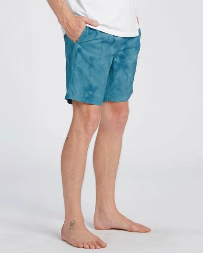 BILLABONG A/Div Surftrek Perf Elastic Short 18" DARK TEAL TIE DYE 8 BILLABONG A/Div Surftrek Perf Elastic Short 18" DARK TEAL TIE DYE - Image 8