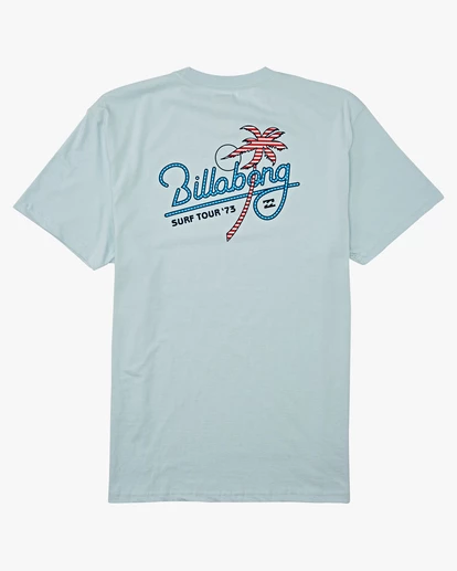 BILLABONG Surf Tour Short Sleeve T-Shirt COASTAL BLUE 5 BILLABONG Surf Tour Short Sleeve T-Shirt COASTAL BLUE - Image 5