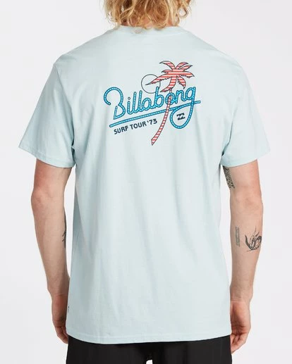 BILLABONG Surf Tour Short Sleeve T-Shirt COASTAL BLUE 3 BILLABONG Surf Tour Short Sleeve T-Shirt COASTAL BLUE - Image 3