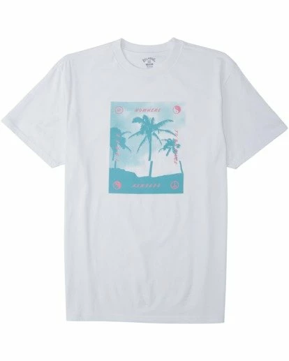 BILLABONG Cut Palm T-Shirt WHITE 4 BILLABONG Cut Palm T-Shirt WHITE - Image 4