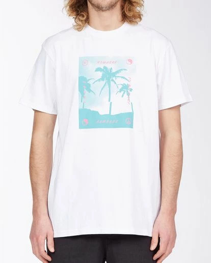BILLABONG Cut Palm T-Shirt WHITE 1 BILLABONG Cut Palm T-Shirt WHITE