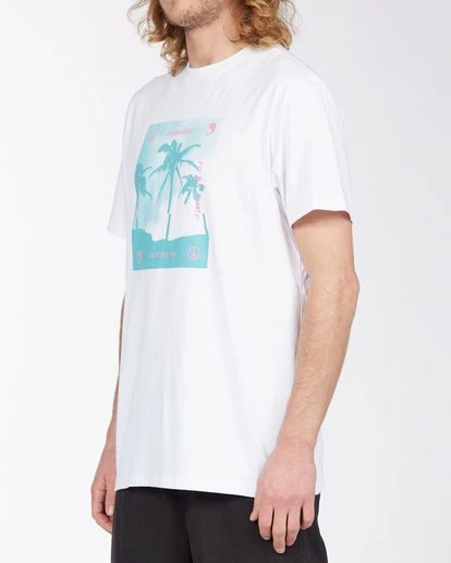 BILLABONG Cut Palm T-Shirt WHITE 2 BILLABONG Cut Palm T-Shirt WHITE - Image 2