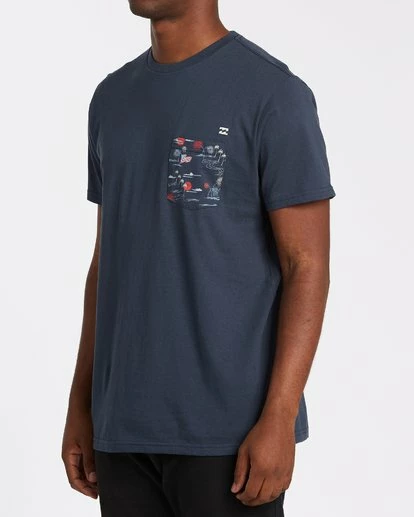 BILLABONG Team Pocket Short Sleeve T-Shirt NAVY 2 BILLABONG Team Pocket Short Sleeve T-Shirt NAVY - Image 2