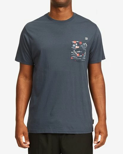 BILLABONG Team Pocket Short Sleeve T-Shirt NAVY 4 BILLABONG Team Pocket Short Sleeve T-Shirt NAVY - Image 4