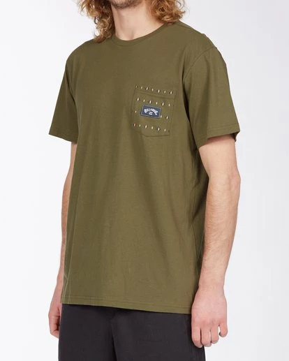 BILLABONG Team Pocket Mini T-Shirt MILITARY 3 BILLABONG Team Pocket Mini T-Shirt MILITARY - Image 3