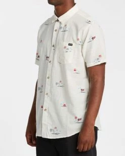 BILLABONG Sundays July Short Sleeve Shirt NAVY -Mens Accessories Sales 2022 m5152bsj billabongm ofw sd1 1