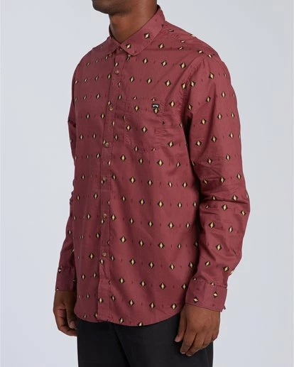 BILLABONG Sundays Mini Long Sleeve Shirt OXBLOOD 3 BILLABONG Sundays Mini Long Sleeve Shirt OXBLOOD - Image 3