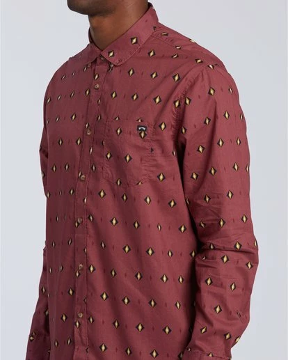 BILLABONG Sundays Mini Long Sleeve Shirt OXBLOOD 4 BILLABONG Sundays Mini Long Sleeve Shirt OXBLOOD - Image 4