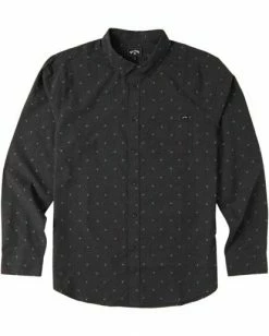 BILLABONG All Day Jacquard Long Sleeve Shirt BLACK -Mens Accessories Sales 2022 m5223baj billabongf blk frt1 1