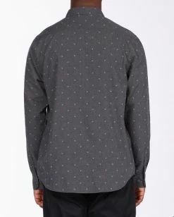 BILLABONG All Day Jacquard Long Sleeve Shirt BLACK -Mens Accessories Sales 2022 m5223baj billabongw blk bck1 1