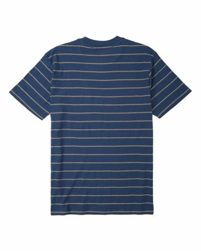 BILLABONG Die Cut Stripe Short Sleeve Crew T-Shirt DENIM BLUE 5 BILLABONG Die Cut Stripe Short Sleeve Crew T-Shirt DENIM BLUE - Image 5