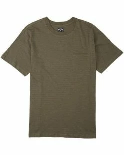 BILLABONG Mesa Slub Crew T-Shirt LT MILITARY