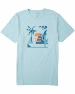 BILLABONG Oasis Short Sleeve T-Shirt COASTAL BLUE -Mens Accessories Sales 2022 mt133boa billabongf cbu frt1 1